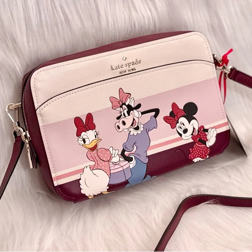 Kate Spade Bag Disney Clarabelle and Friends Pink and Cream Crossbody Bag NEW - Picture 4 of 9